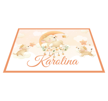 Kinder placemat speelse leeuwenwelpen - TenStickers