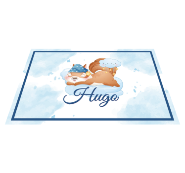 Kinder placemat eekhoorn op wolk - TenStickers