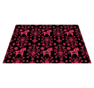 Originele placemat met speels paardenpatroon - TenStickers