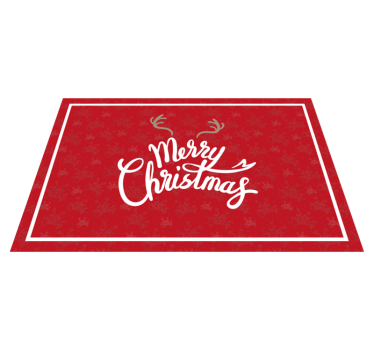Placemat kerst Vrolijk kerstfeest met rendierbrokken - TenStickers