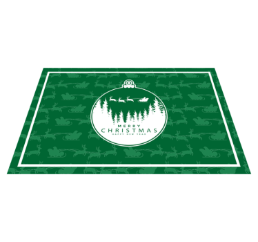 Kerstmis placemat met kerstversiering scène - TenStickers