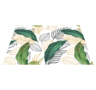Placemat met weelderige groene bladvormen - TenStickers