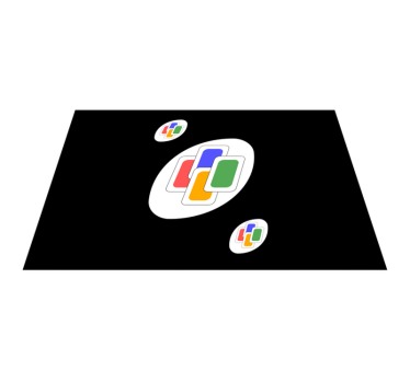 Originele placemat met levendige geometrische figuren - TenStickers