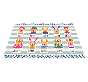 Originele placemat rendier karakter collectie - TenStickers