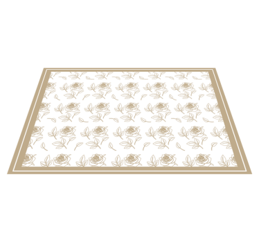 Originele placemat met bloemenpatroon rand - TenStickers