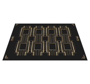Moderne placemat geometrisch zwart concept - TenStickers