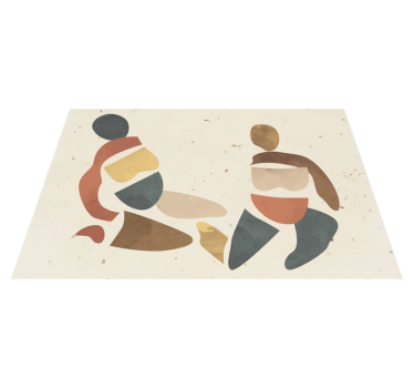 Abstracte menselijke figuren moderne placemat - TenStickers