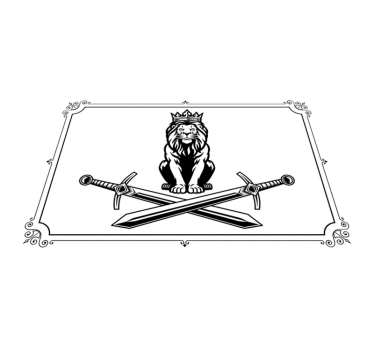Originele placemat leeuwenkoning embleem - TenStickers