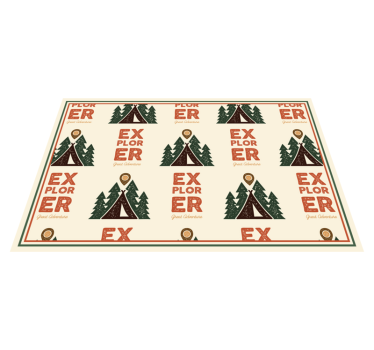 Originele placemat explorer avontuur patroon - TenStickers