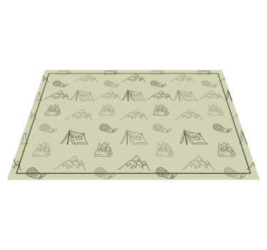 Originele placemat camping avontuur onderdelen - TenStickers