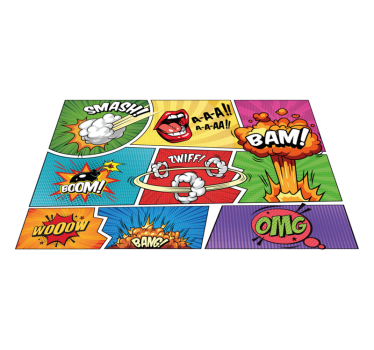Originele placemat comic spreekwolken - TenStickers