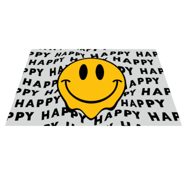 Placemat met tekst blije smiley gezicht - TenStickers