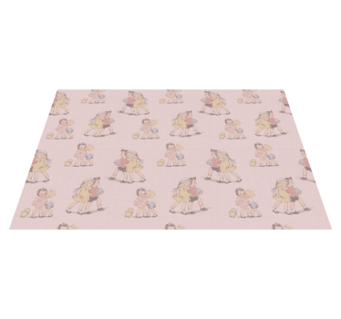 Kinder placemat met vintage kindillustraties - TenStickers