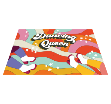 Placemat met tekst vrolijke voetafdrukken display - TenStickers
