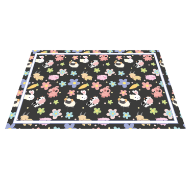 Kinder placemat met schattige dierillustraties - TenStickers