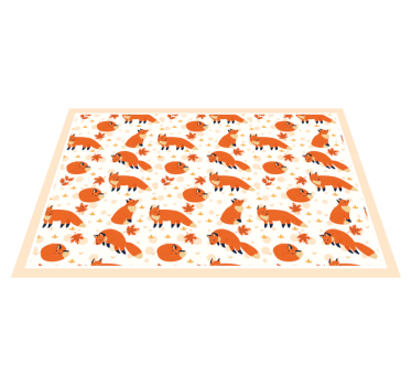 Kinder placemat vrolijke vos patronen - TenStickers