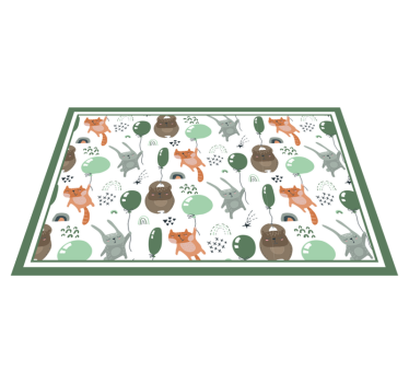 Kinder placemat speelse dierenpatronen - TenStickers