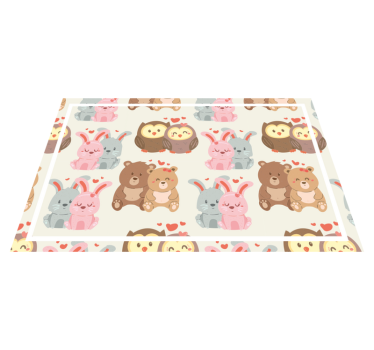 Kinder placemat schattige dieren stellen - TenStickers