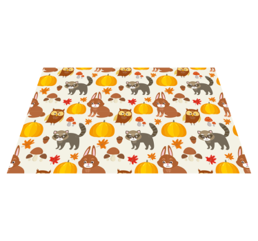 Kinder placemat schattige dierenmaatjes - TenStickers