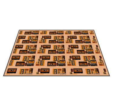 Originele placemat retro cassette patroon - TenStickers