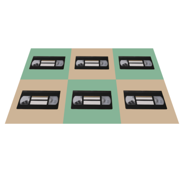 Originele placemat met vintage vhs tape patroon - TenStickers