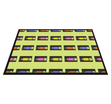 Originele placemat kleurrijk videobandpatroon - TenStickers