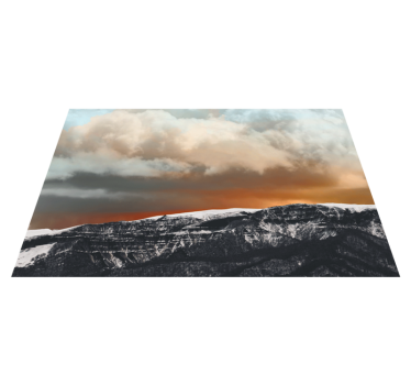 Placemat bergzonsondergang horizon - TenStickers