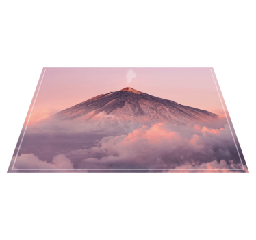 Moderne placemat vulkanisch berglandschap - TenStickers