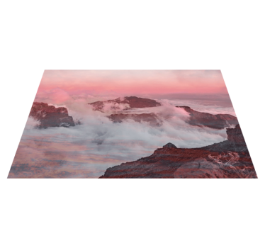 Moderne placemat berglandschap scène - TenStickers