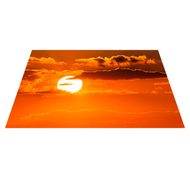 Moderne placemat zonsondergang lucht scene - TenStickers
