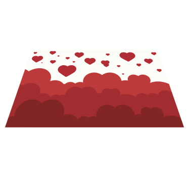 Originele placemat hartjeswolkenpatroon - TenStickers