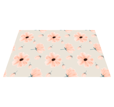 Originele placemat met bloem geïnspireerde tafelopstelling - TenStickers