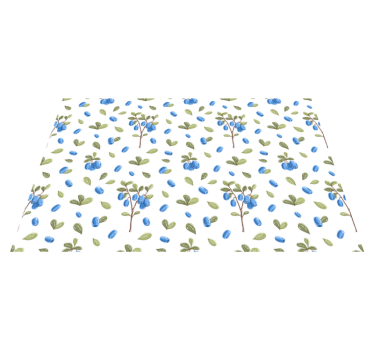 Placemat botanisch blauw patroon - TenStickers