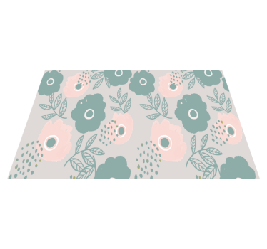Placemat met tekst bloemige quote achtergrond - TenStickers