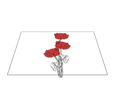 Originele placemat rode bloemarrangement - TenStickers