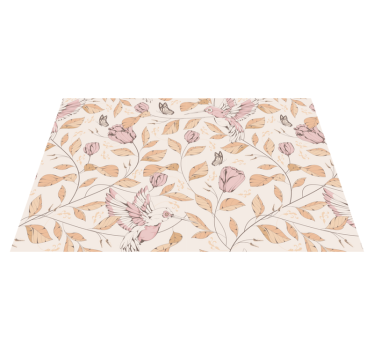 Originele placemat kolibrie bloemenpatroon - TenStickers