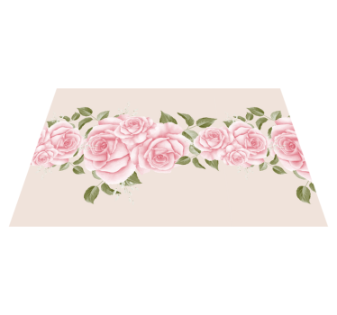 Originele placemat elegant rozenarrangement - TenStickers
