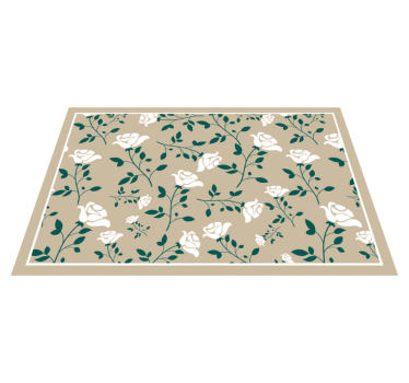 Placemat bloemig groene patroon - TenStickers