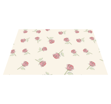 Originele placemat rozenbloemenpatroon - TenStickers