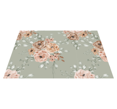 Originele placemat met bloemenachtergrond schaal - TenStickers