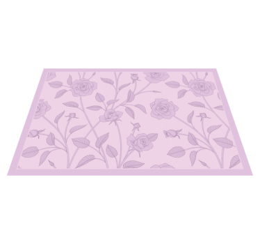 Placemat elegant rozenpatroon - TenStickers