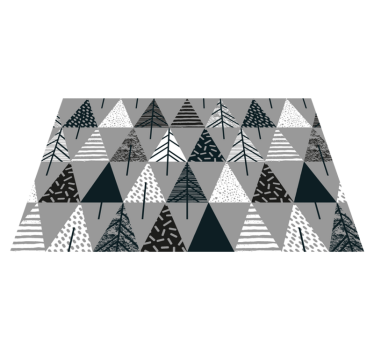 Kerstmis placemat met gestileerd dennenboom patroon - TenStickers