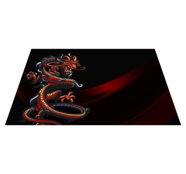 Originele placemat met drakenmotief kunstwerk - TenStickers