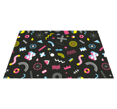 Originele placemat met levendige geometrische elementen - TenStickers