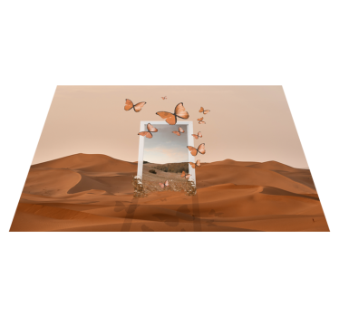Originele placemat vlinders die tevoorschijn komen - TenStickers