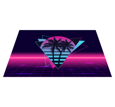 Moderne placemat retro palm geometrie - TenStickers