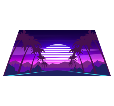 Moderne placemat tropische zonsopgang landschap - TenStickers