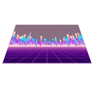 Moderne placemat futuristisch stadslandschap - TenStickers