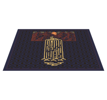 Originele placemat bergwaterval scène - TenStickers