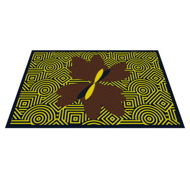 Placemat abstract geometrische bloem - TenStickers